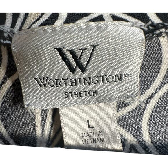 Worthington Stretch Cap Sleeve Tunic Top SZ L Classic Office Career Church Work - Picture 9 of 11
